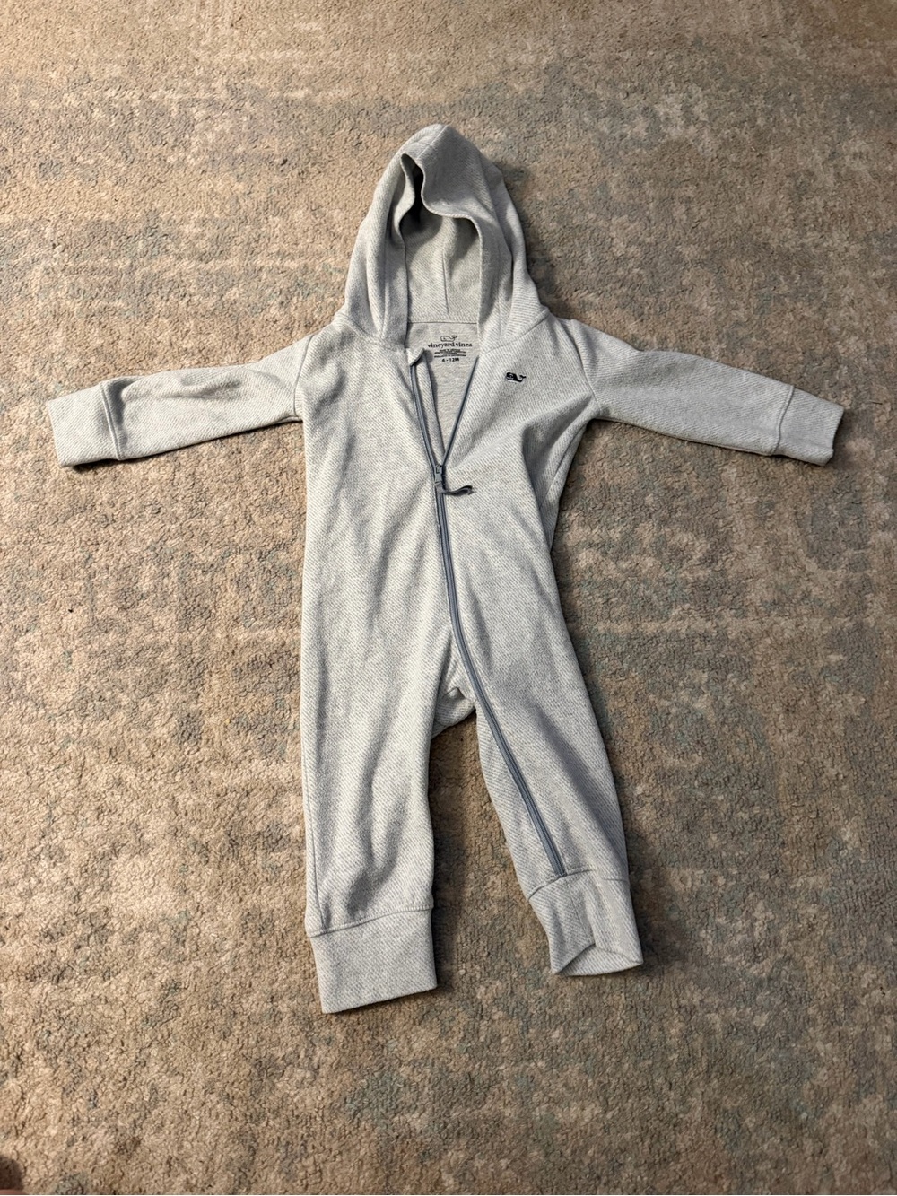 Vineyard Vines Light Gray Hooded Footie